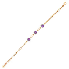 0.96 Karat Cherry Ametist Pırlanta Bileklik