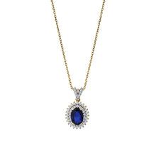 1.00 Karat Safir Pırlanta Kolye