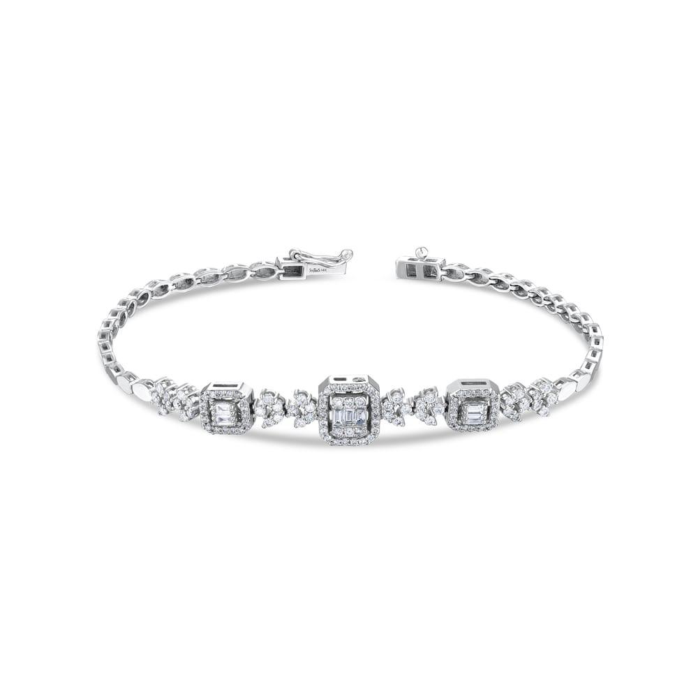 0.90 Karat Baget Pırlantalı Bileklik