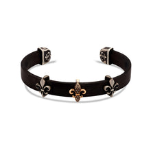 0.13 Karat Fleur de Lis Pırlanta Erkek Bileklik