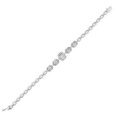 1.35 Karat Baget Pırlantalı Bileklik