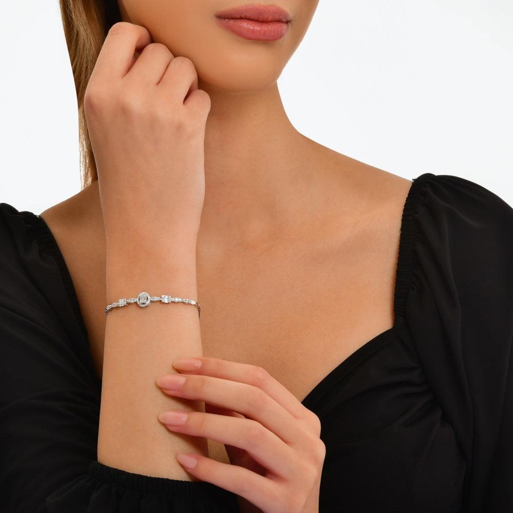 0.92 Karat Caro Baget Pırlanta Bileklik
