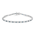 2.15 Karat Deep Blue Baget Pırlanta Bileklik