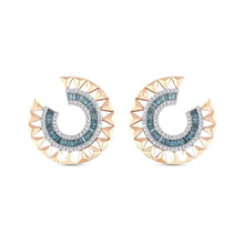 1.41 Karat Deep Blue Baget Küpe