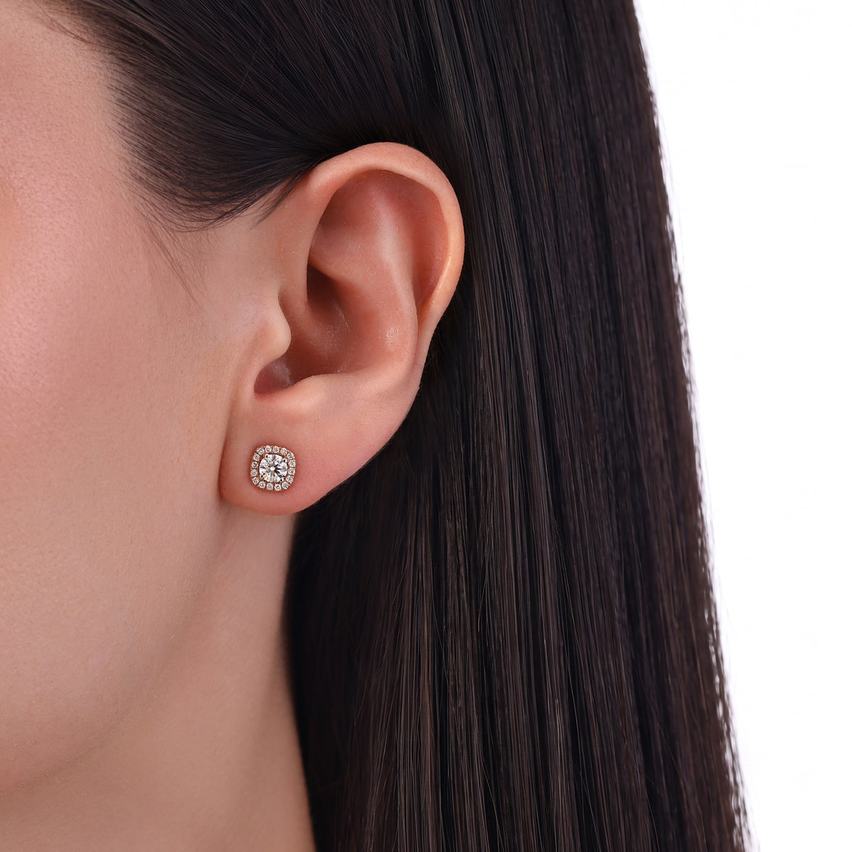 0.90 Karat Pırlanta Küpe