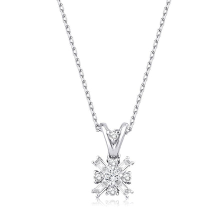 0.18 Karat Evangeline Baguette Diamant Kette