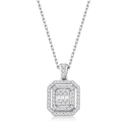 0.24 Karat Athena Baget Pırlanta Kolye