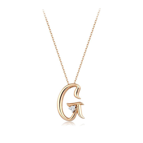 0.03 Karat Pırlanta G Harf Kolye