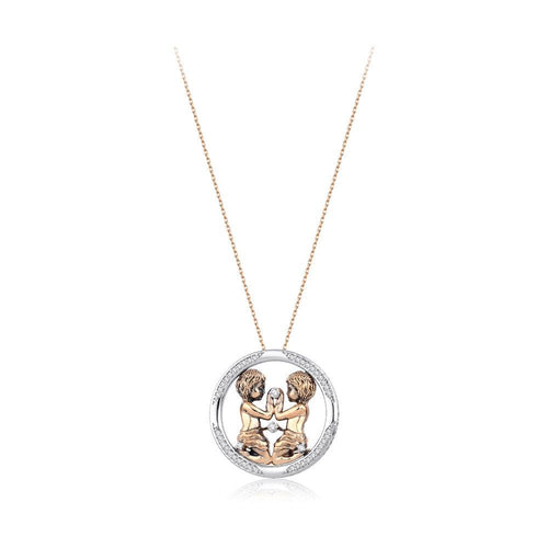 0.24 Karat Diamant İkizler Burcu Kette