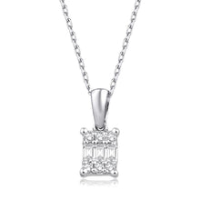 0.12 Karat Laranj Baget Pırlanta Kolye