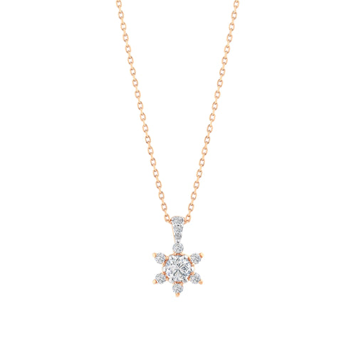 0.21 Karat Flora Pırlanta Kolye