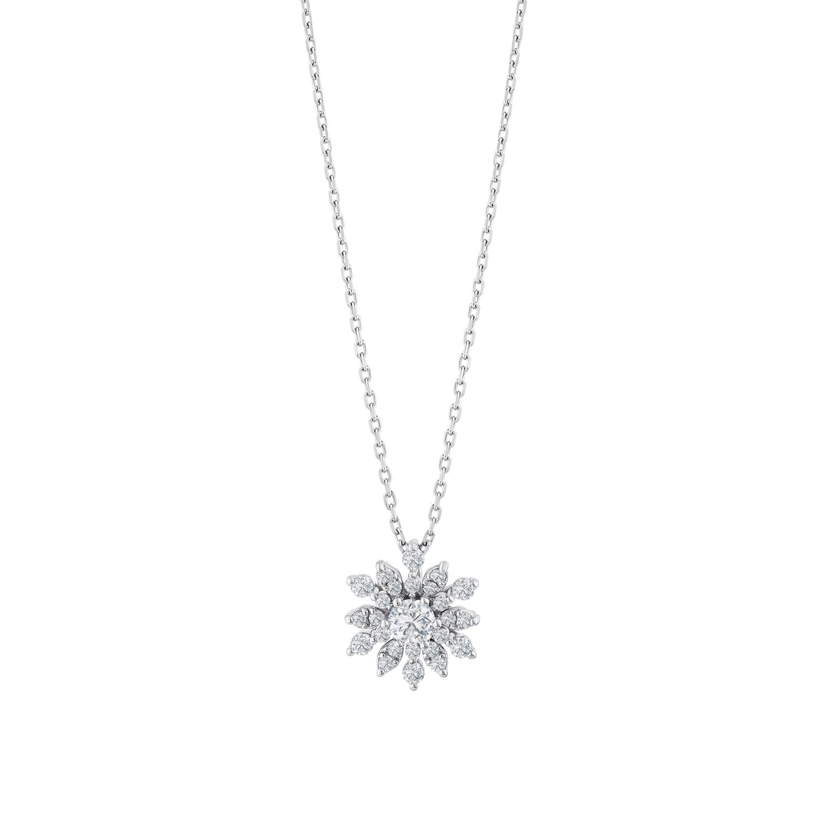 0.43 Karat Flora Pırlanta Kolye