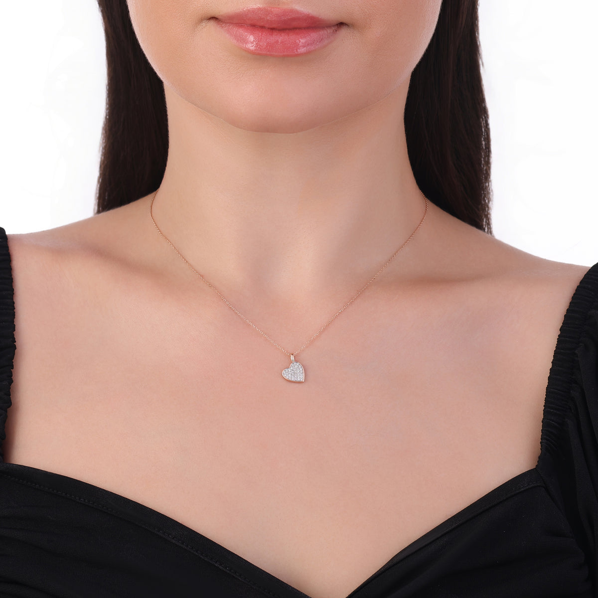 0.19 Karat Kalp Pırlanta Kolye