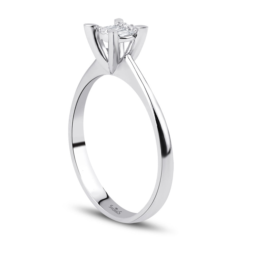 0.09 Carat Ashley Diamond Baguette Ring