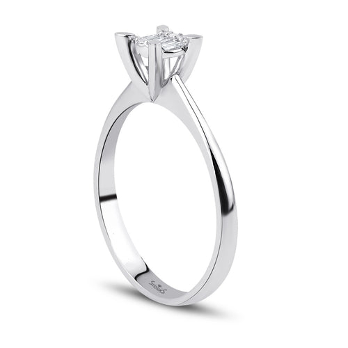0.09 Carat Ashley Diamond Baguette Ring