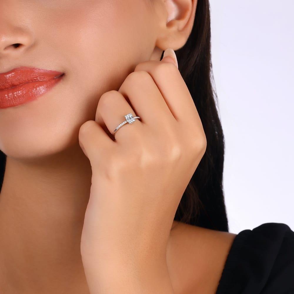 0.25 Carat Anna Baguette Diamond Ring
