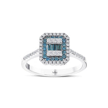 0.47 Karat Deep Blue Baget Pırlanta Yüzük