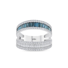 1.92 Karat Deep Blue Baget Pırlanta Yüzük
