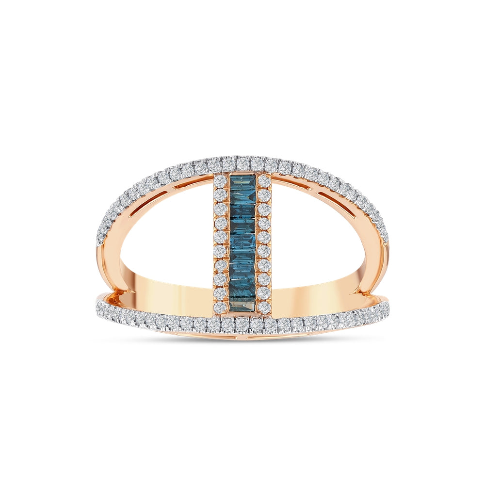 0.43 Karat Deep Blue Pırlanta Yüzük