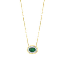 0.48 Karat Oval Zümrüt Pırlanta Kolye