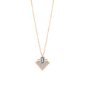 0.39 Karat Blue Topaz Pırlanta Kolye