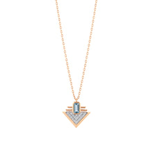 0.39 Karat Blue Topaz Pırlanta Kolye