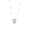 1.18 Karat Blue Topaz Pırlanta Kolye