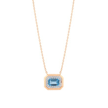 0.75 Karat Blue Topaz Pırlanta Kolye