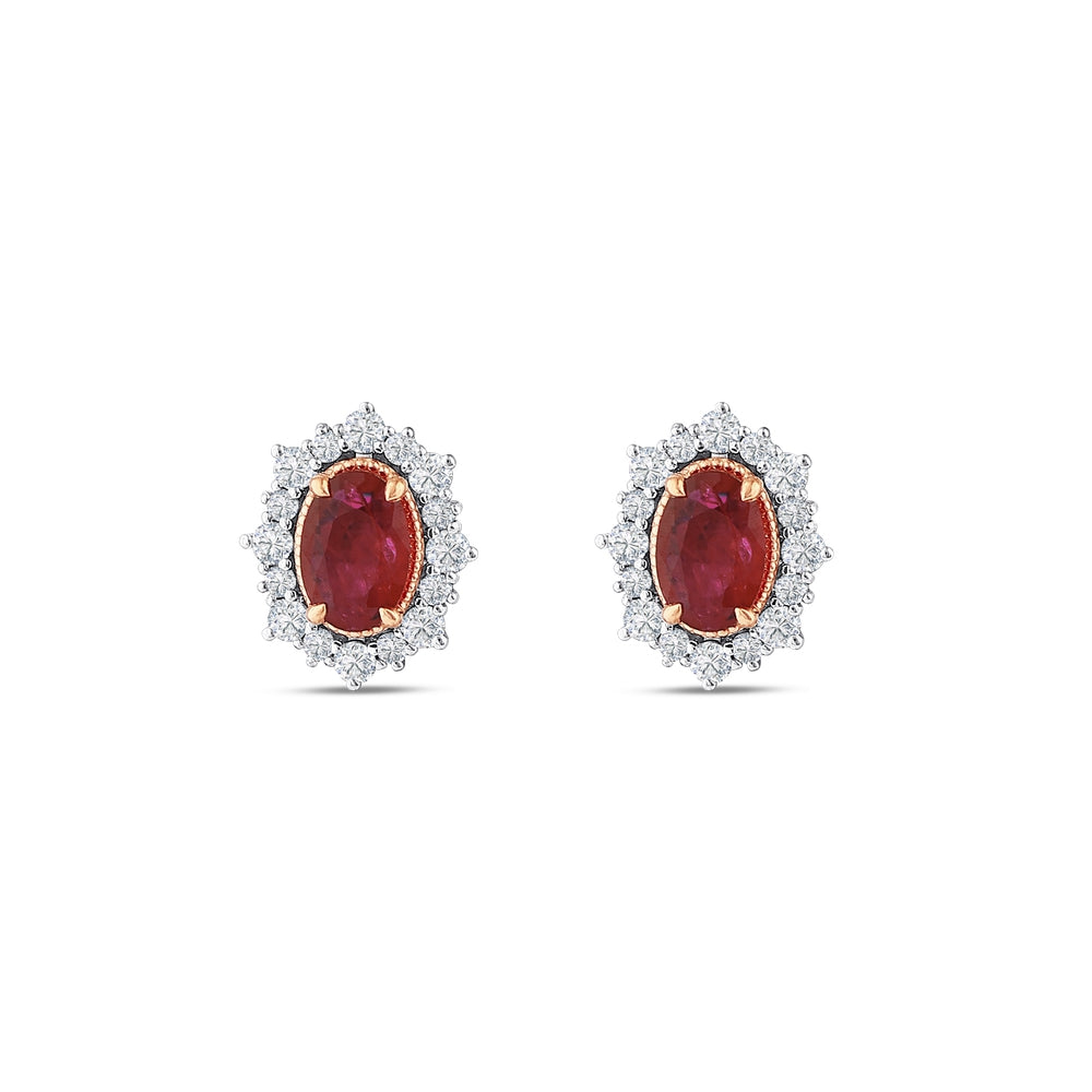 1.35 Carat Orange Sapphire Diamond Earrings – Storks Diamond