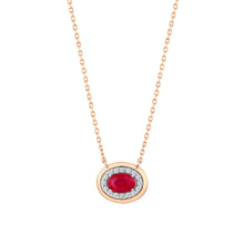 0.59 Karat Oval Yakut Pırlanta Kolye