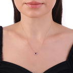 0.59 Karat Oval Yakut Pırlanta Kolye