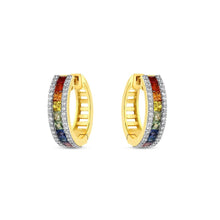 2.98 Karat Rainbow Pırlanta Halka Küpe