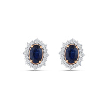 1.42 Karat Laranj Safir Pırlanta Küpe