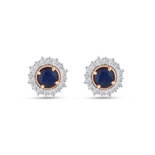 1.04 Karat Laranj Safir Pırlanta Küpe