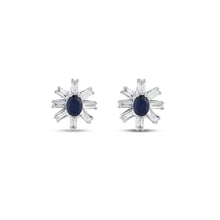 0.84 Karat Molino Safir Baget Pırlanta Küpe