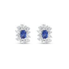 3.87 Karat Safir Pırlanta Küpe