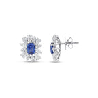 3.87 Karat Safir Pırlanta Küpe