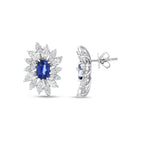 4.77 Karat Safir Pırlanta Küpe