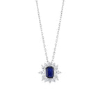 0.90 Karat Flora Safir Markiz Pırlanta Kolye