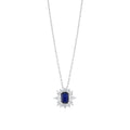 0.90 Karat Flora Safir Markiz Pırlanta Kolye