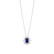 0.90 Karat Flora Safir Markiz Pırlanta Kolye