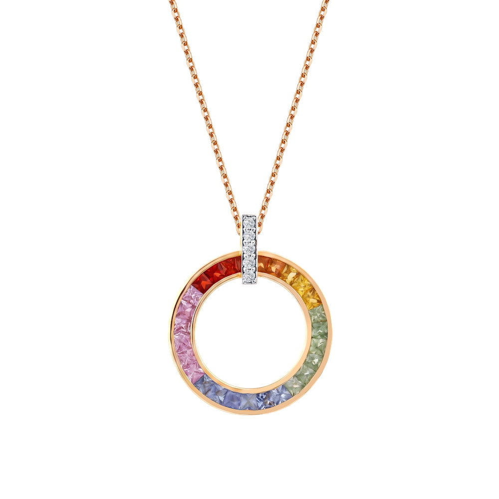 1.61 Karat Rainbow Pırlanta Kolye