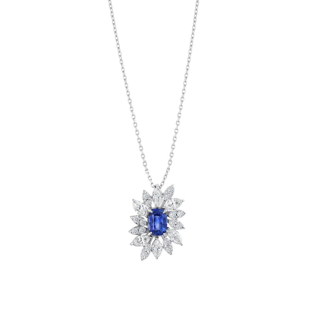 2.33 Karat Safir Pırlanta Kolye