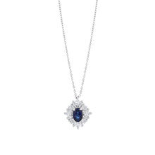 0.99 Karat Molino Safir Baget Markiz Pırlanta Kolye