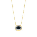 0.65 Karat Oval Safir Pırlanta Kolye