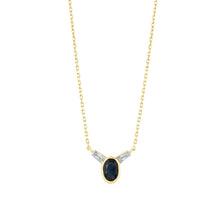 0.52 Karat Oval Safir Baget Pırlanta Kolye