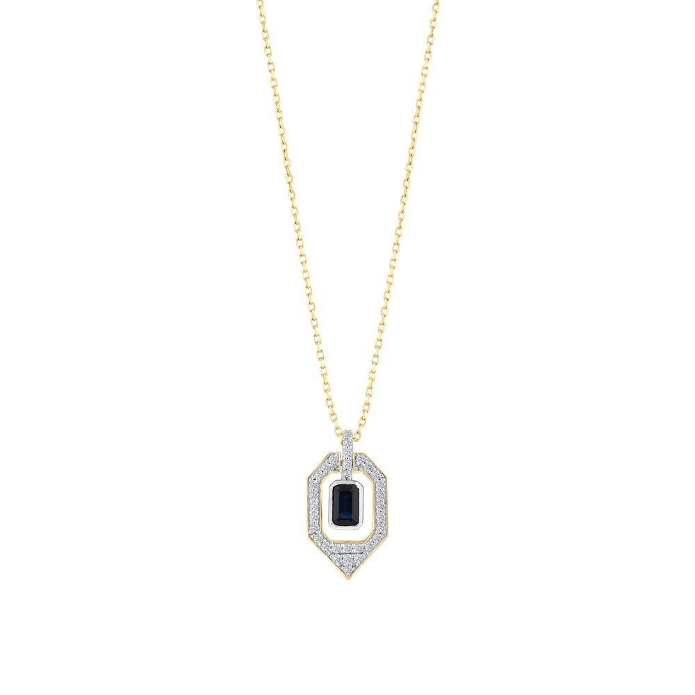 0.61 Karat Safir Pırlanta Kolye