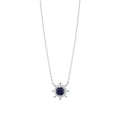 0.79 Karat Safir Baget Pırlanta Kolye