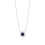 0.79 Karat Safir Baget Pırlanta Kolye