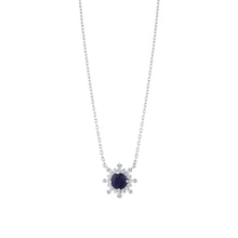0.79 Karat Safir Baget Pırlanta Kolye